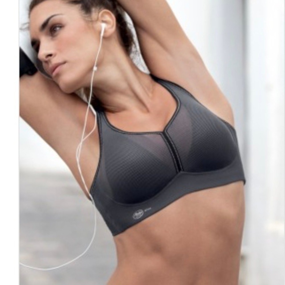 Anita Deltapad Maximum Support Air Control Sports Bra Anthracite Gray Womens 40F